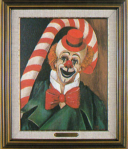 Clown with Candy Cane